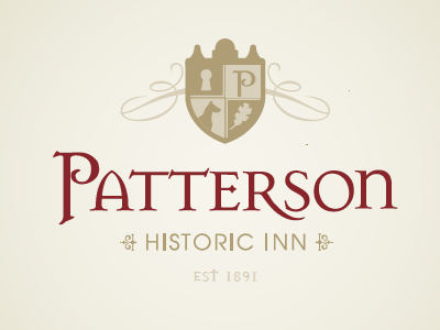 Patterson Historic Inn Logo classic hotel inn logo royal