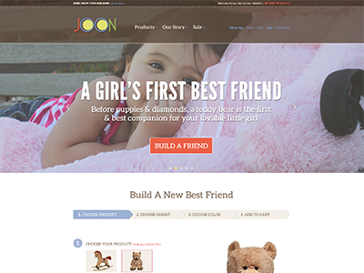 Joonbear Website children teddy bear website design