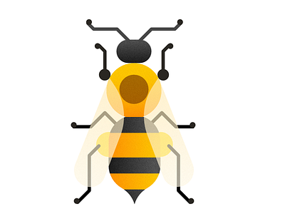 Bzzzz...they're coming! animation bee black bugs honey illustration insects interactive museum project web yellow