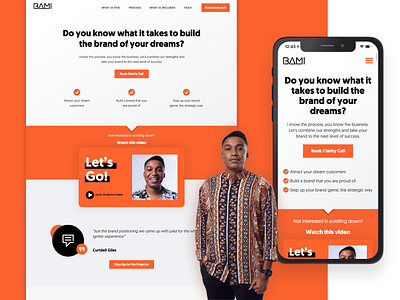 Landing Page For Brand Strategist Specialist brand strategist conversion rate optimization landing landing page landing ui sales page website design