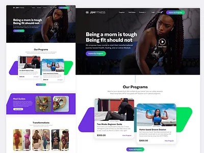 Website Re-Design & Development For Fitness Coach coach ecommerce fitness fitness coach landing page mobile design responsive design ui design webflow website design