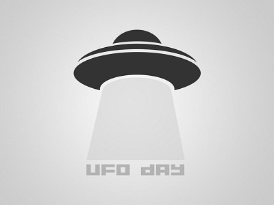 Logo - Ufo Day branding design graphic gray logo logodesign minimalist new vector work