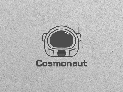 Logo - Cosmonaut 4fun cosmonaut cosmos design fun graphic graphicdesign gray helmet illustrator logo logodesign new vector work