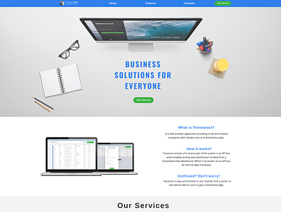 Tessearact -website design ui ux web