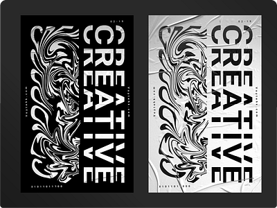 Typographic Poster bw creative design poster typography