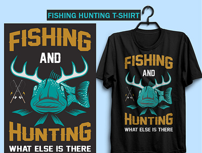 Fishing hunting t-shirt design cats dogs fashion fishing t shirt hunting t shirt style tile tshirts tshirtshop tshirtslovers typography