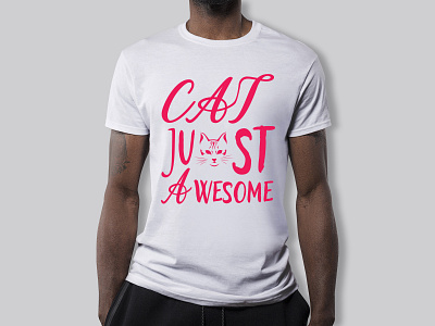 Cat just awesome t-shirt design