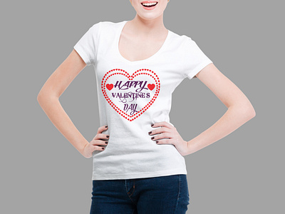 Happy valentine's day girls t-shirt design