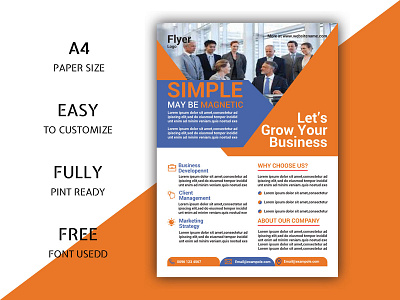 Business Flyer Template consultant corporate creative editable text event flyer minimalist promotion sale simple