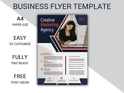 Business company flyer template