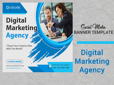 Digital Marketing Social Media Post Banner Design Template