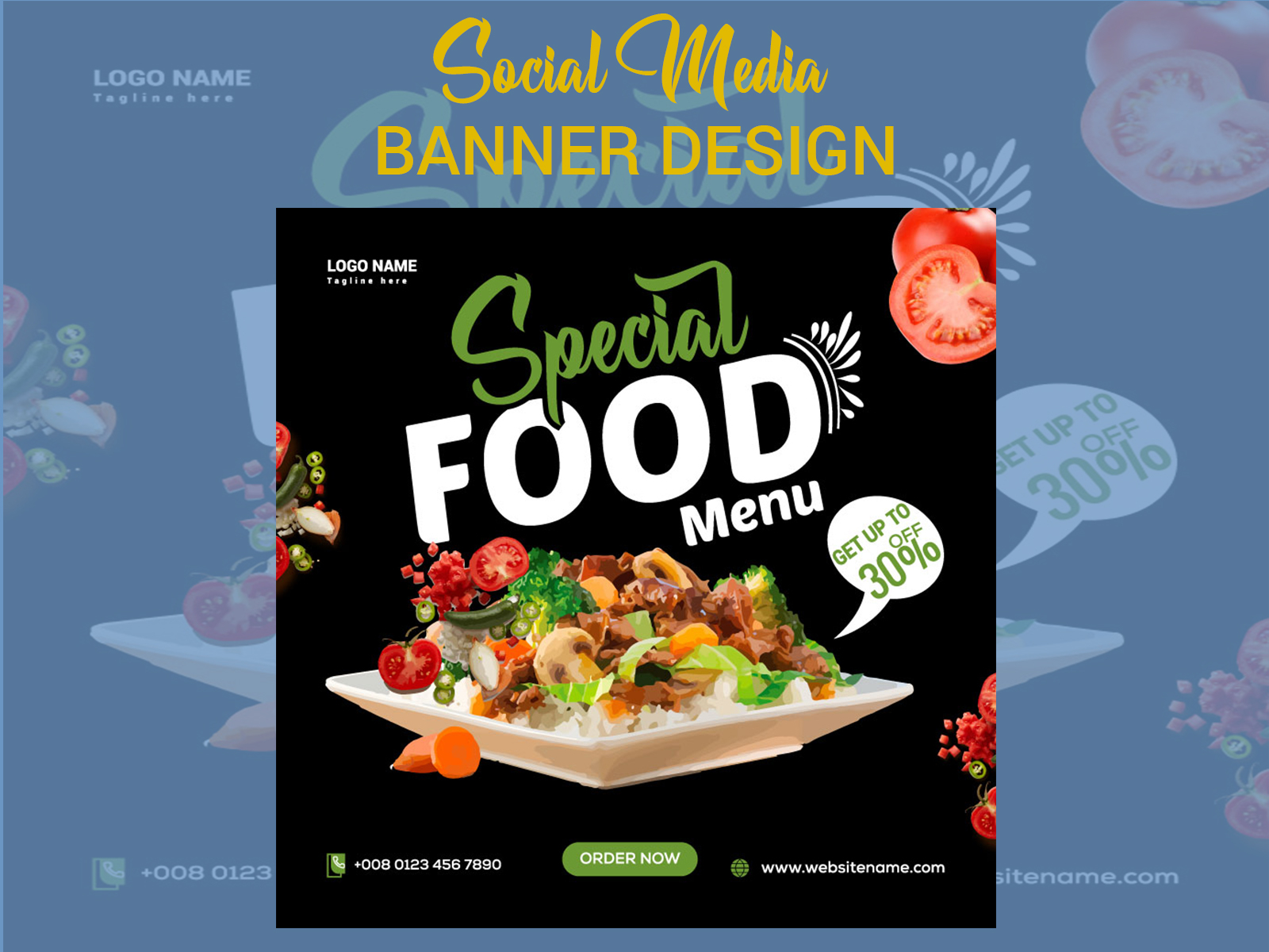 Social media food instagram post restaurant menu template by ...