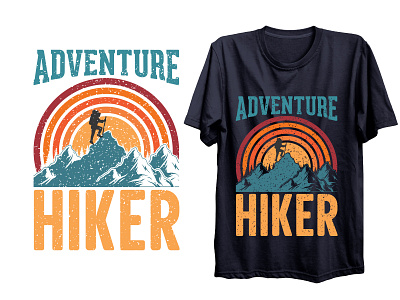 Adventure hiker vintage Styles t-shirt design t shirt design tutorial