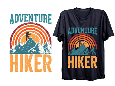 Adventure hiker vintage Styles t-shirt design