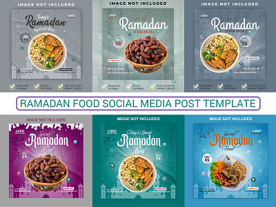 Ramadan food social media post Template