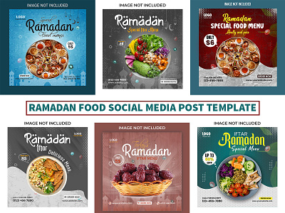Ramadan Food Sale social media post template social media templates