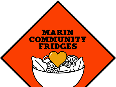 Marin Community Fridges Logo branding community fridge design food fridge icon illustration logo marin mutual aid salad salad bowl vector volunteer website