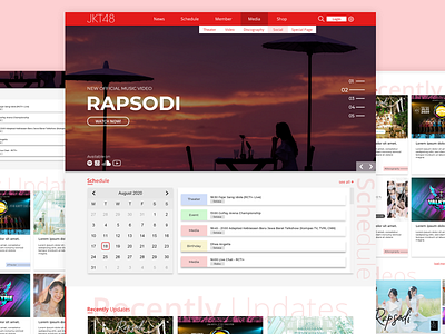 JKT48 WEBSITE REDESIGN CONCEPT design ui ux web website concept
