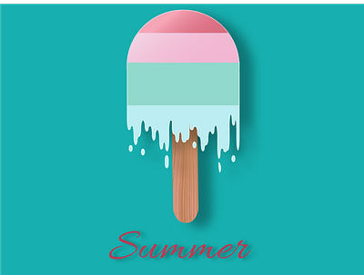 Summer poster illustrator poster design