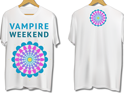 Vampire Weekend t-shirt branding illustrator logo mandala t shirt design t shirt illustration vector