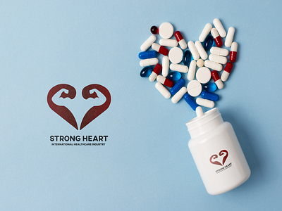 Heart + Muscles logo branding