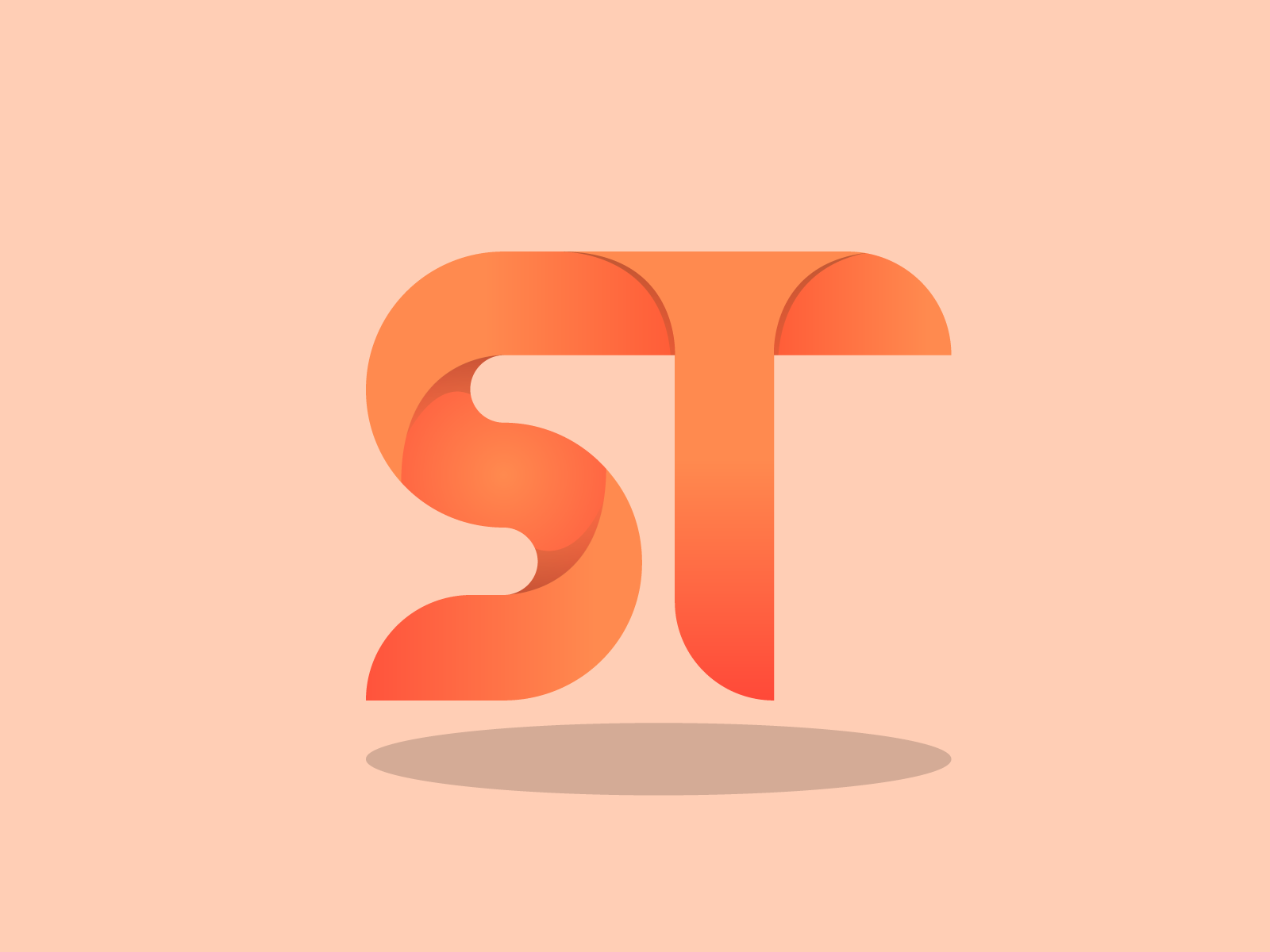 ST monogram logo by Emo Stanchev on Dribbble