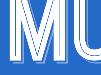 MO blue font ostrich ostrich sans thin typography white