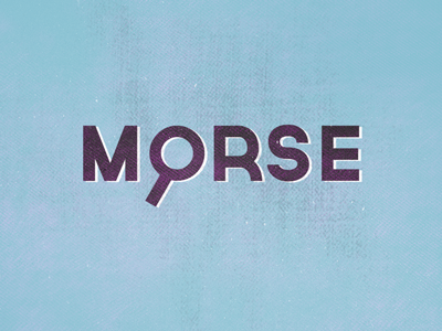 Morse - word association blue geometric pink purple texture typography