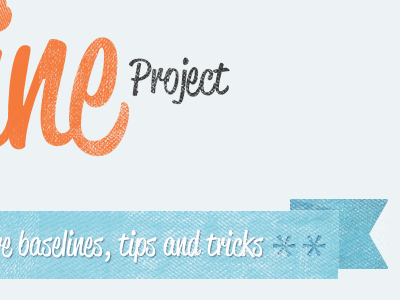 Baseline Project in CSS blue css css3 orange typography web web fonts