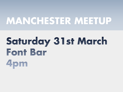 Manchester Meetup (3rd time's a charm, right?) dribbble england manchester meetup north west northwest