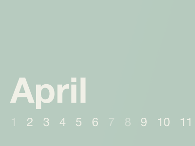April april calendar cream green helvetica spring wallpaper