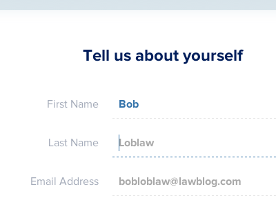 Bob Loblaw css css3 email form input proximal nova register web webshaped