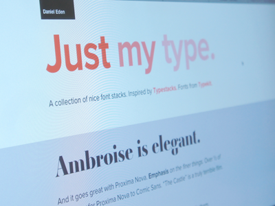 Just My Type baseline css css3 typekit typography web webfonts