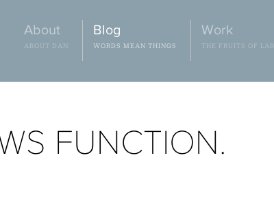 Words Mean Things blog blue branding jubilat proxima nova redesign typekit wordpress