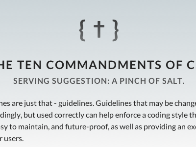 Commandments commandments css css3 documentation guidelines styleguide web