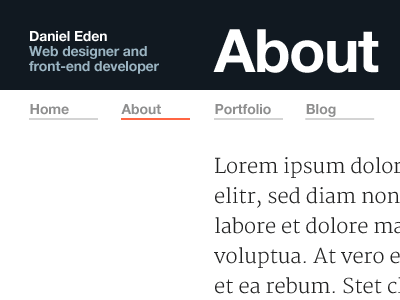 Grrrrid blog blue css css3 helvetica orange redesign