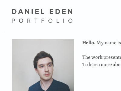 Portfolio by Daniel Eden on Dribbble