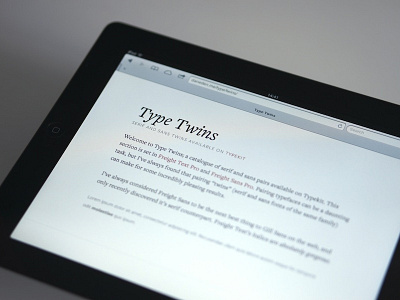 Type Twins freight just my type type typekit typography webfonts