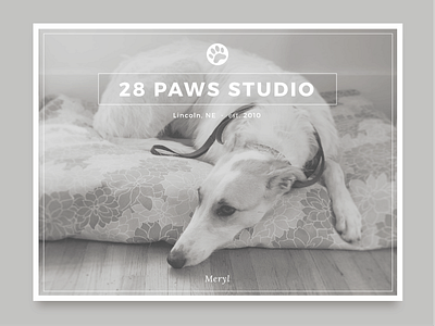 28 Paws - Meryl dog font photo type typography
