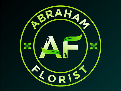 ABRAHAM FLORIST detail logo branding design flat graphic design icon illustration logo vector