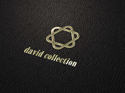 Gold logo David Collection brand identity branding commision work flat graphic design icon illustration logo minimal typography