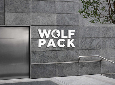 Wolfpack logo brand identity branding flat graphic design logo minimal typography