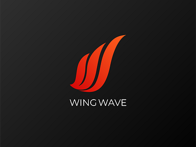 WING WAVE LOGO branding commision work flat gradient logo graphic design icon illustration illustrator logo minimal typography