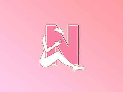 N LOGO LETTERING brand identity branding design flat graphic design icon initiallogo logo logolettering minimal typeface