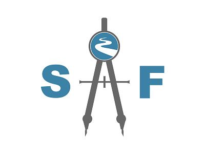 South Fork Design Monogram compass logo mark monogram river
