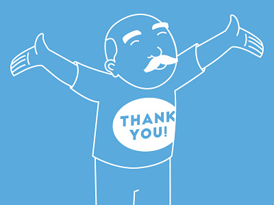 Thank You Caricature caricature character illustration t shirt thank you