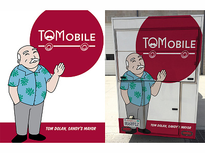 TOMobile - Back caricature food truck illustrator photoshop vector vehicle wrap