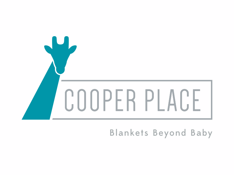 Cooper Place Logos baby brand giraffe logos swaddles vector