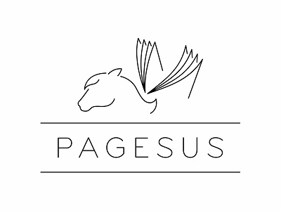 Pagesus Logo author logo pegasus vector