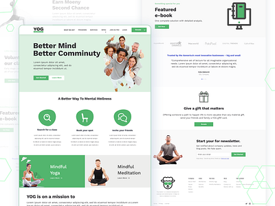 YOGF Mindfulness , Yoga and Meditation Website branding design landing page meditation ui uiux web design webdesign website website design yoga
